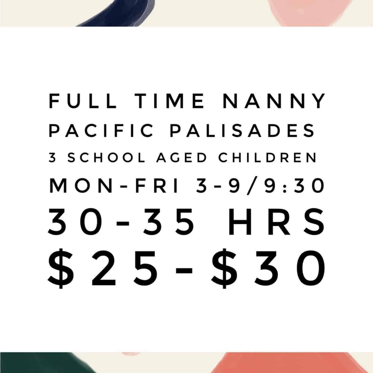 Pacific Palisades Nanny